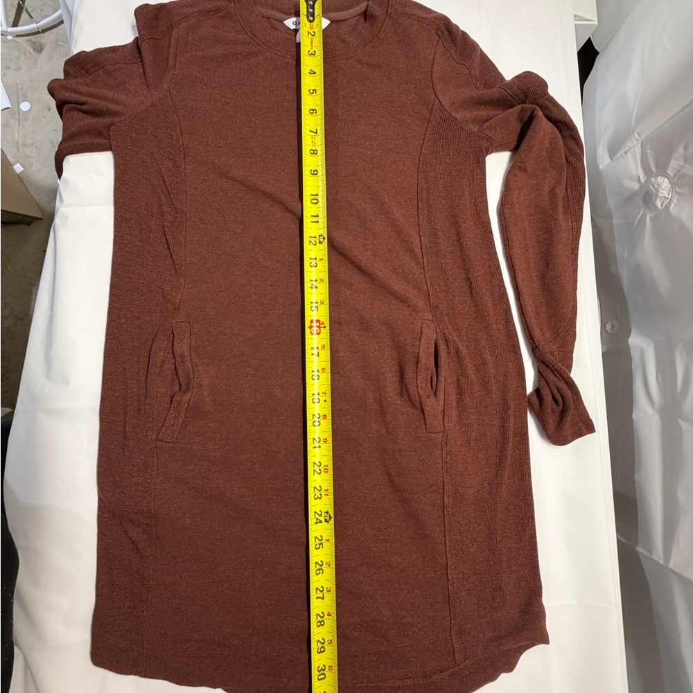 Athleta Long Sleeve Tunic Dress in Rust - Picture 8 of 8